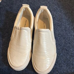 Kids White Slip-On Shoes